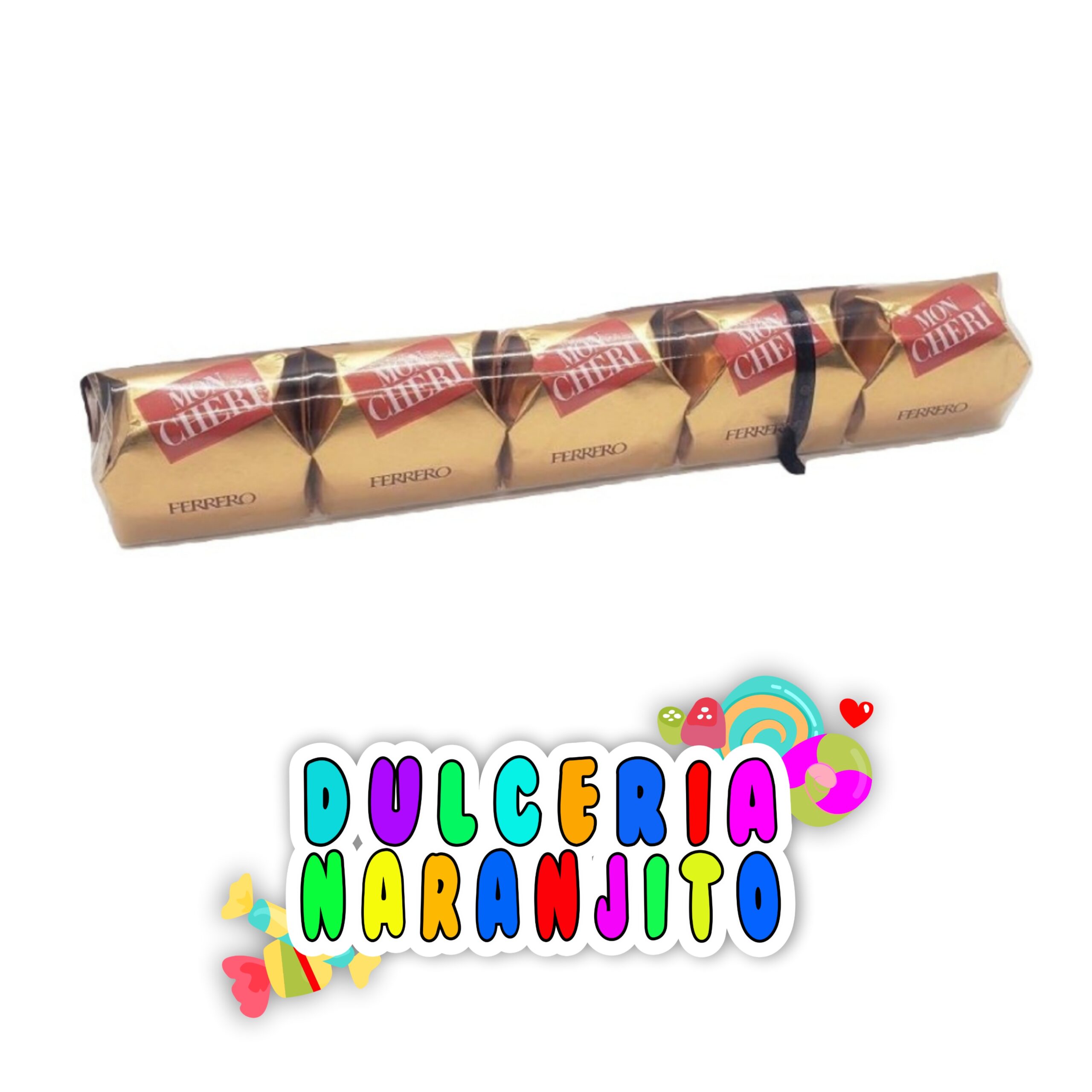 Ferrero Mon Cheri (1 barra de 5 unidades) - dulcerianaranjito