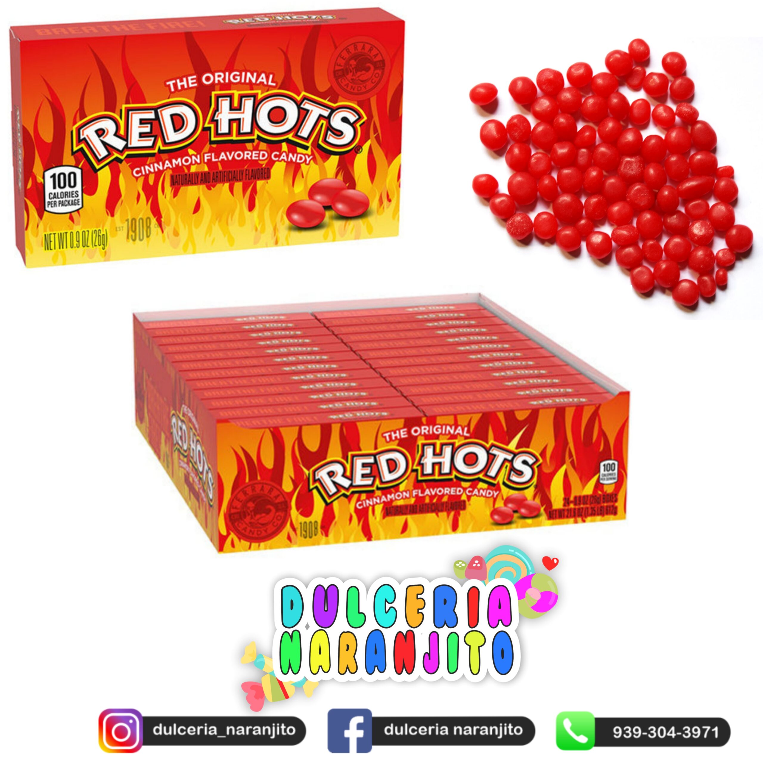 Red Hots Cinnamon Flavored Candy🔥 Dulcerianaranjito