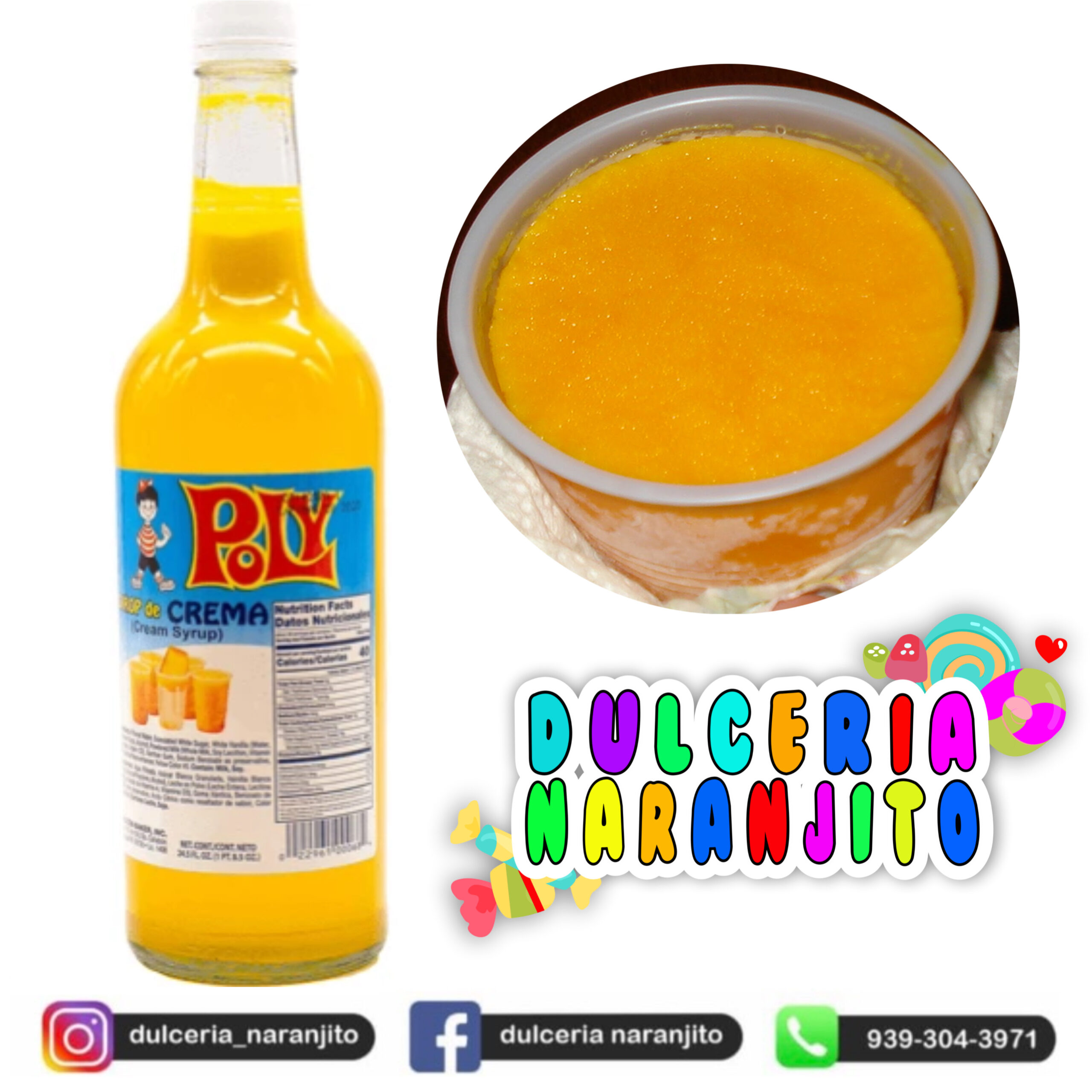 Poly Sirope de Crema dulcerianaranjito