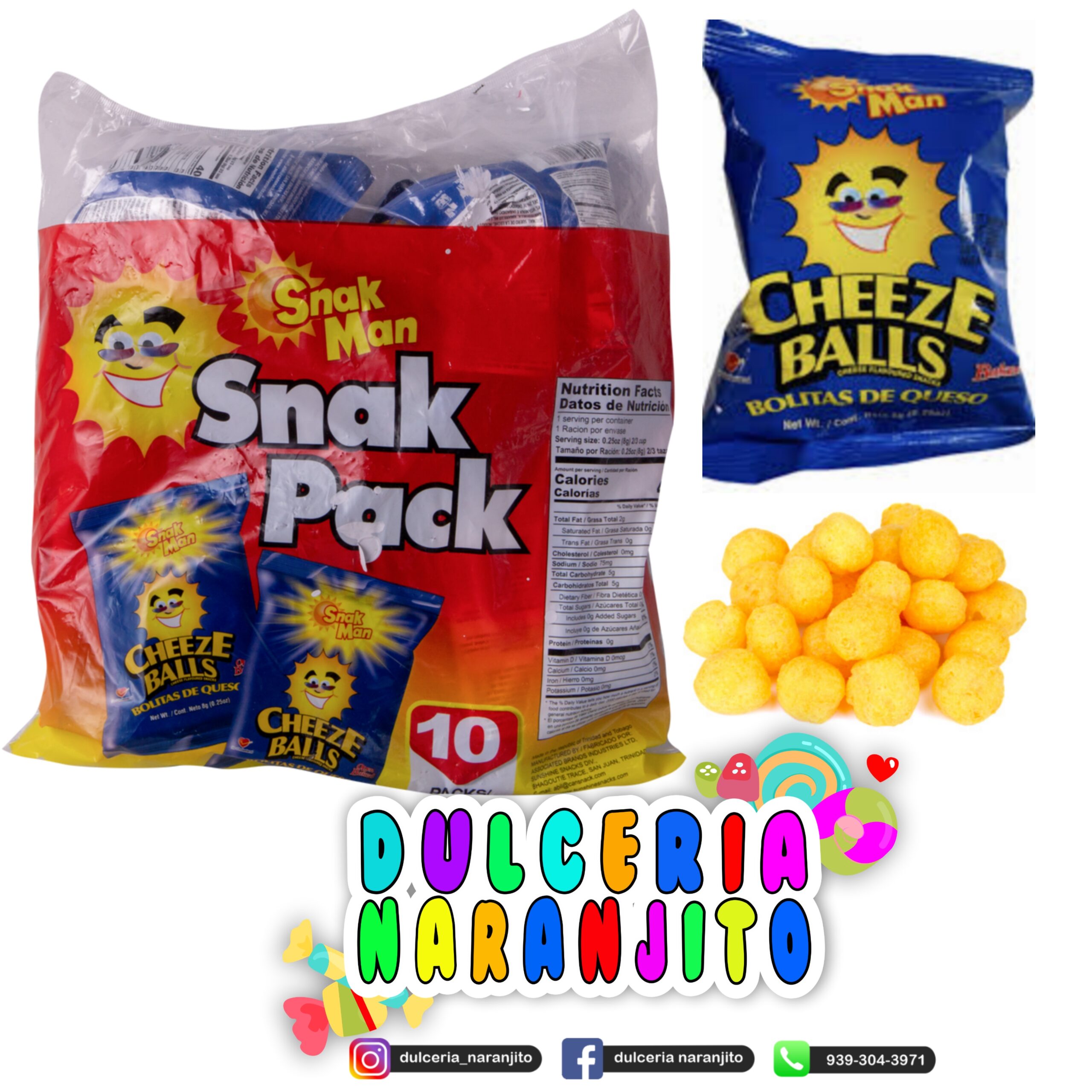 Snak Man Pack Cheeze Balls☀️🧀 dulcerianaranjito