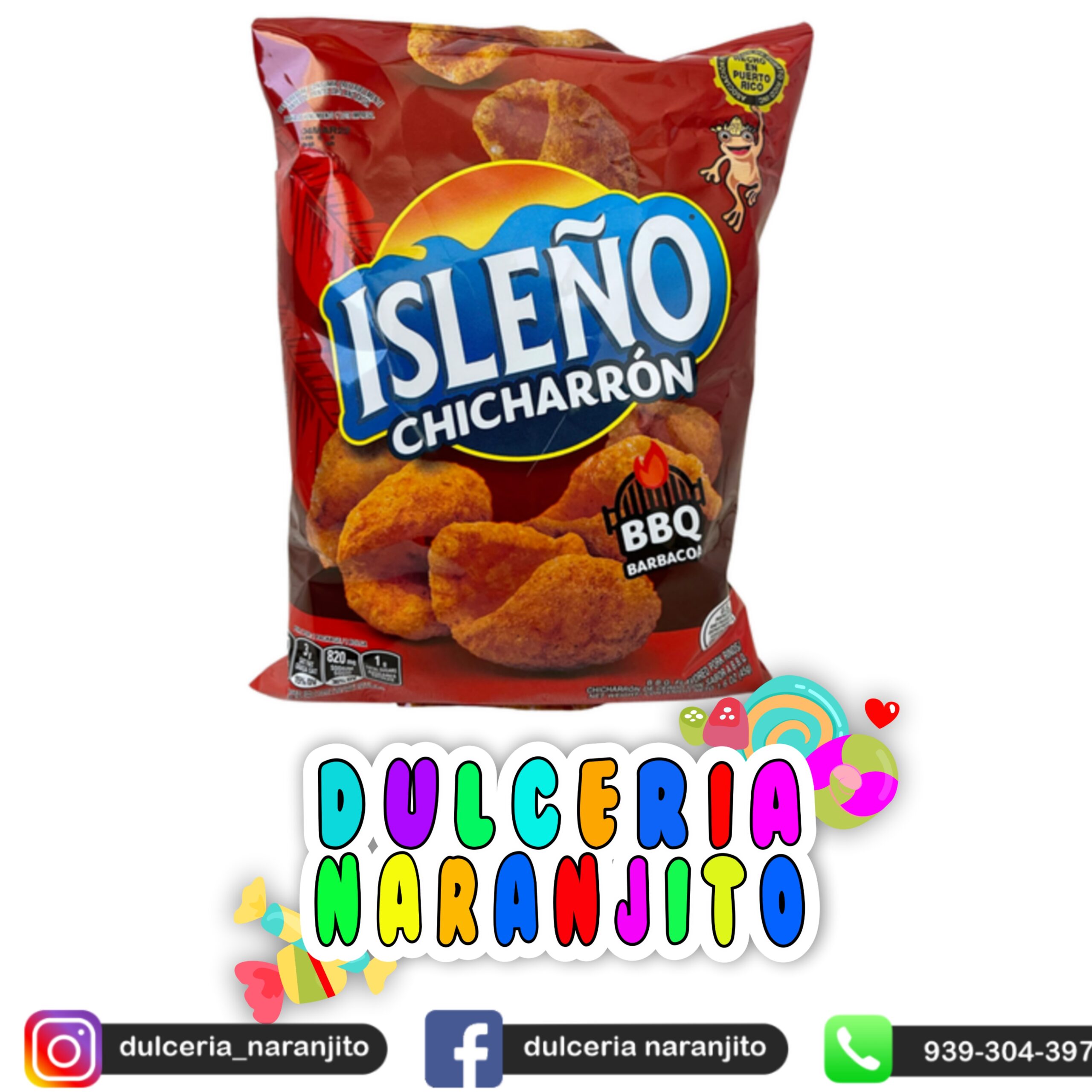 Isleño Chicharrón BBQ - Dulcerianaranjito